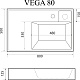Madera Раковина над стиральной машиной Vega 80 R белая – фотография-20